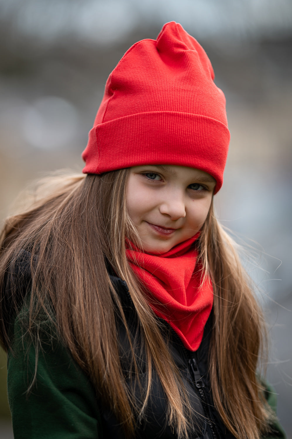 Handmade SPRING Cotton Hat with Scarf